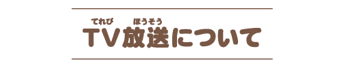 TV放送について