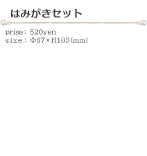 はみがきセット size:φ67×H103(ミリ)価格:520円